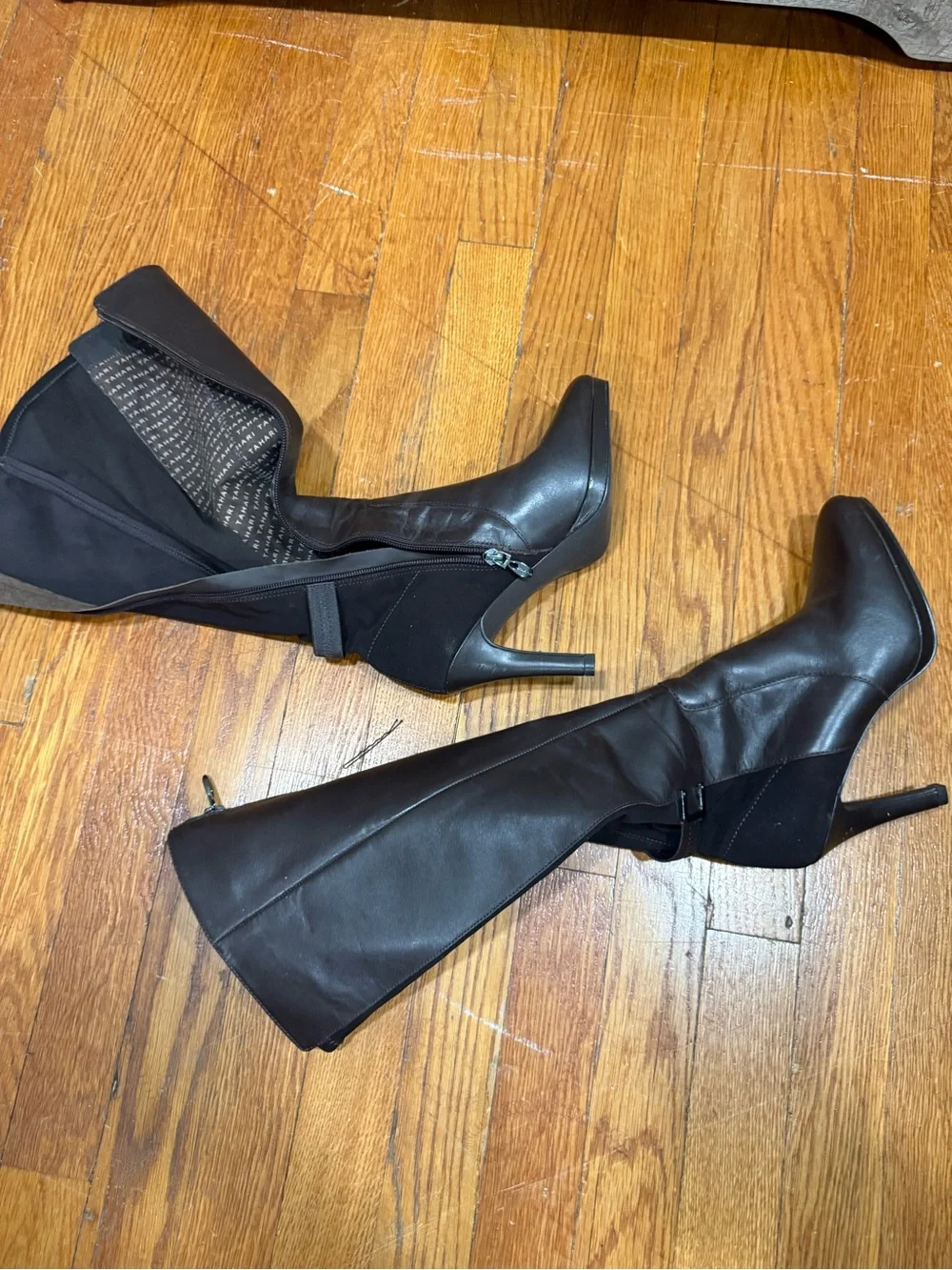 Tahari Black Over-the-Knee Stiletto Boots